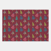 Weihnachtsblättern: Weihnachtsbaumumhüllungspapier Geschenkpapier Set (Vorderseite 3)