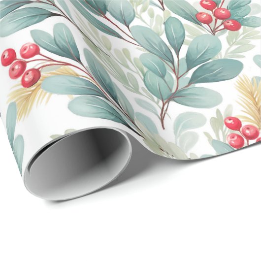 Weihnachtsblätterpapier Geschenkpapier (Rolleneckpunkt)