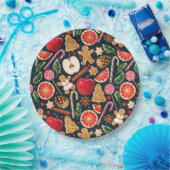 Weihnachtsblätterplatte Pappteller (Party)