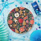 Weihnachtsblätterplatte Pappteller (Party)