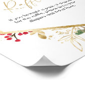 Weihnachtsblätterung Windelpreisraffinerie Rotes G Poster (Ecke)