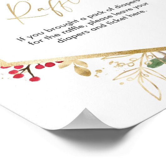 Weihnachtsblätterung Windelpreisraffinerie Rotes G Poster (Ecke)