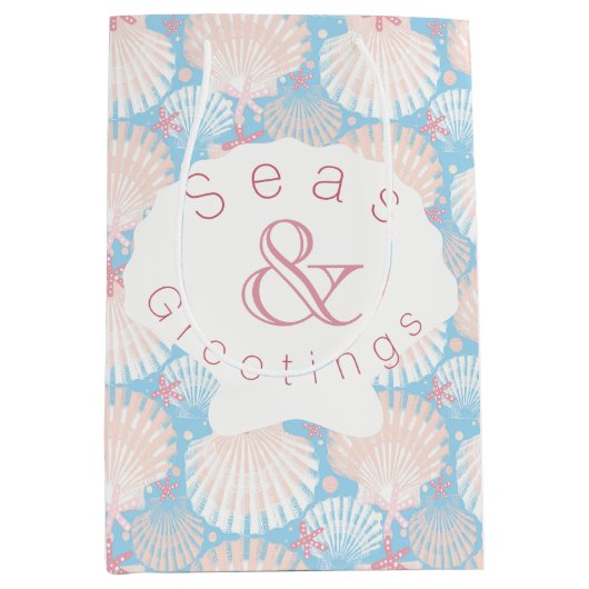 Weihnachtsblau an der Küste    Mittlere Geschenktüte (Vorderseite)