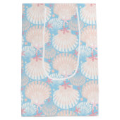 Weihnachtsblau an der Küste Mittlere Geschenktüte (Rückseite)