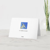 Weihnachtsblau Feiertagskarte (Rückseite)