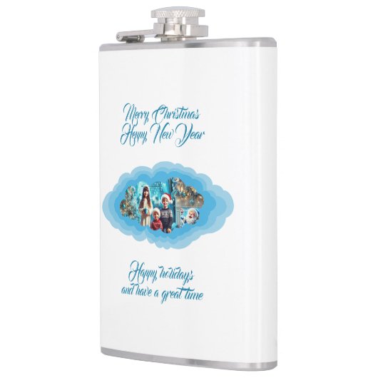 Weihnachtsblau Flachmann (Links)