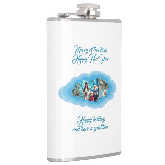 Weihnachtsblau Flachmann (Rechts)