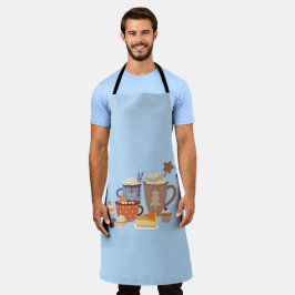 Weihnachtsblau Kaffee-Stil Schürze