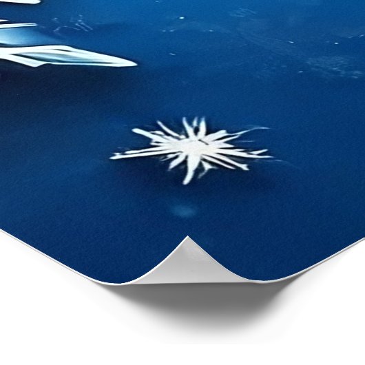 Weihnachtsblau Poster (Ecke)