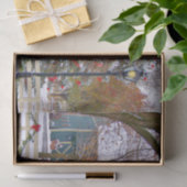 Weihnachtsblaue Scheune Seidenpapier (Geschenk)