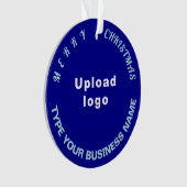 Weihnachtsblauer Circle Acrylschmuck Ornament (Vorderseite)