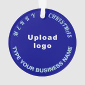 Weihnachtsblauer Circle Acrylschmuck Ornament (Rückseite)