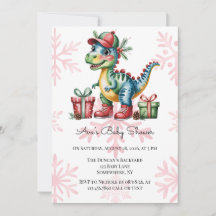 Weihnachtsblauer Dino und Geschenke Jungen-Baby-Pa