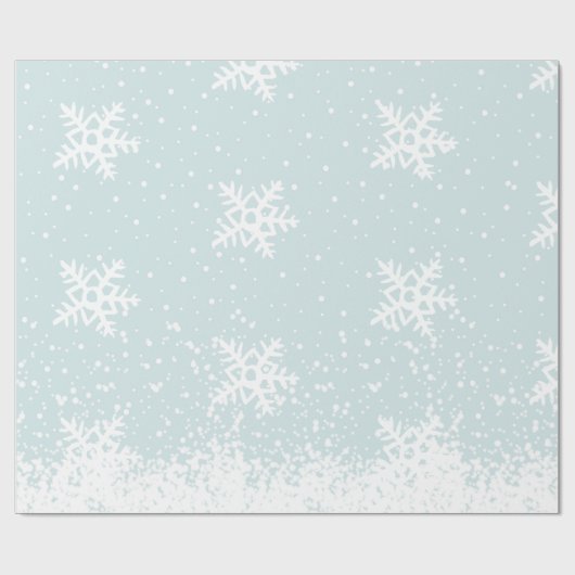 Weihnachtsblauer Himmel-Schneeflocke-fallender Geschenkpapier (Flach)