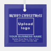 Weihnachtsblauer Himmelsschmuck Ornament Aus Glas (Vorderseite)