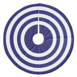 Weihnachtsblauer Streifen-Rock Fleece Weihnachtsbaumdecke