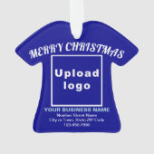 Weihnachtsblauer T - Shirt Form Acryl Ornament (Rückseite)