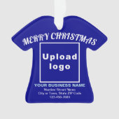 Weihnachtsblauer T - Shirt Form Acryl Ornament (Vorderseite)
