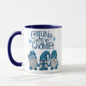 Weihnachtsblauer Wintertrio-Chillin mit meinen Gno Tasse (Links)
