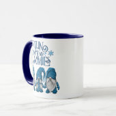Weihnachtsblauer Wintertrio-Chillin mit meinen Gno Tasse (Vorderseite Links)
