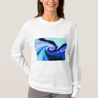 Weihnachtsblauer Zeit-Tunnel festlich T-Shirt