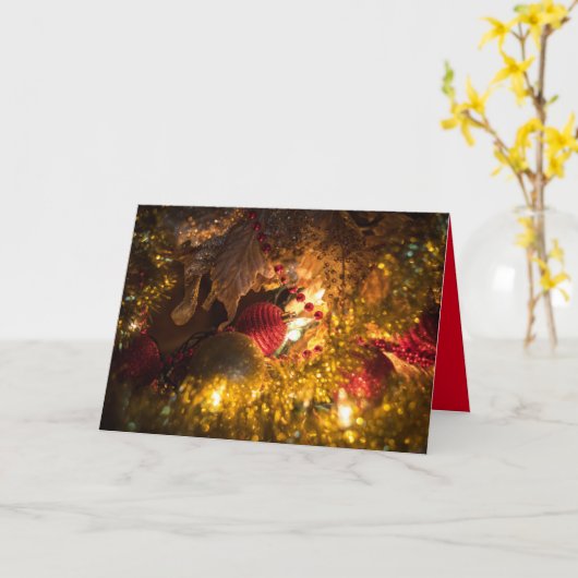 Weihnachtsbling Karte (Gelbe Blume)