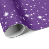 Weihnachtsblitz auf Lila Geschenkpapier (Rolleneckpunkt)