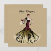 Weihnachtsblitz-Illustration mit Paket Feiertagskarte (Vorne/Hinten)