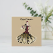 Weihnachtsblitz-Illustration mit Paket Feiertagskarte (Stehend Vorderseite)