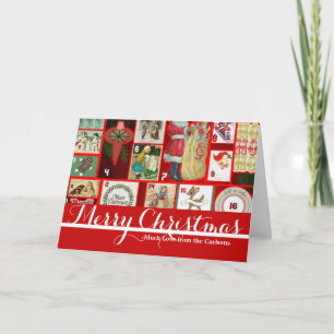 Weihnachtsblock Advent-Illustration Quadratische K Feiertagskarte