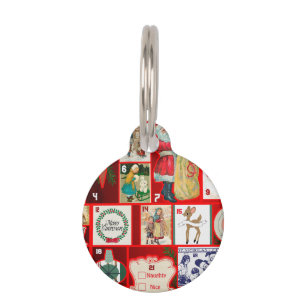 Weihnachtsblock Advent-Illustration Quadratische K Haustiermarke