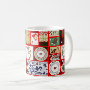 Weihnachtsblock Advent Illustration Quadratische K Kaffeetasse