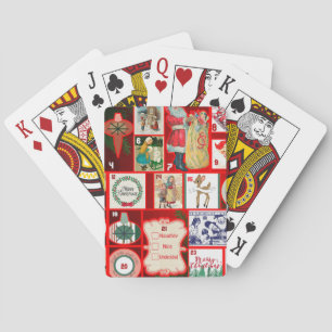 Weihnachtsblock Advent-Illustration Quadratische K Spielkarten