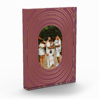 Weihnachtsblock für Fotos in Goldrahmen