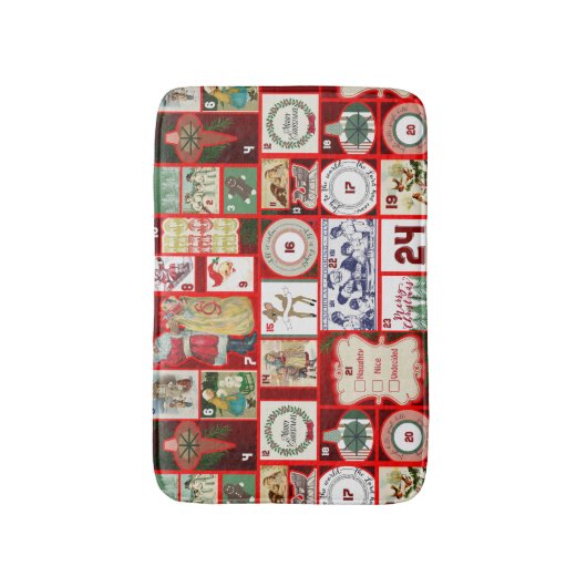 Weihnachtsblock-Illustrationsplätze Badematte (Vorderseite Vertikal)
