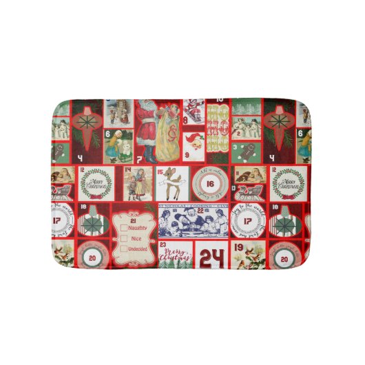 Weihnachtsblock-Illustrationsplätze Badematte (Vorderseite)