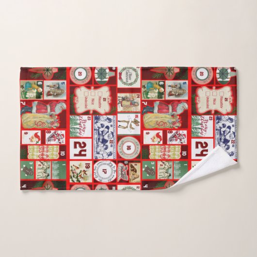 Weihnachtsblock-Illustrationsplätze Badhandtuch Set (Handtuch)