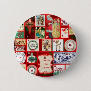 Weihnachtsblock-Illustrationsplätze Button