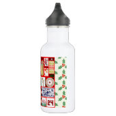 Weihnachtsblock-Illustrationsplätze Edelstahlflasche (Rechts)