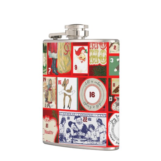 Weihnachtsblock-Illustrationsplätze Flachmann (Links)