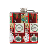 Weihnachtsblock-Illustrationsplätze Flachmann (Rückseite)