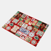 Weihnachtsblock-Illustrationsplätze Fußmatte (Schrägansicht)