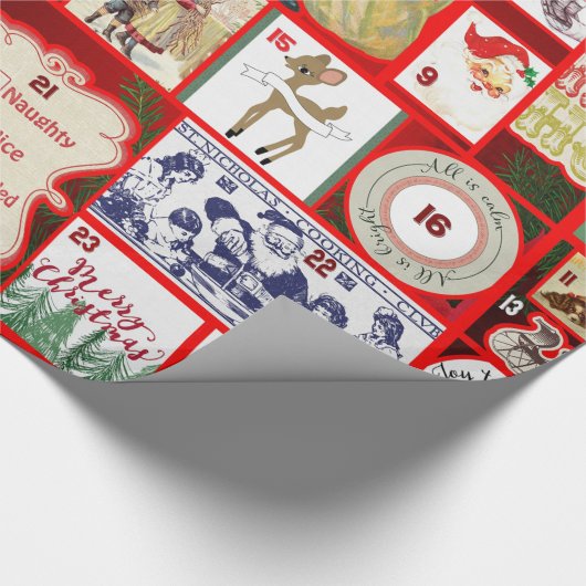 Weihnachtsblock-Illustrationsplätze Geschenkpapier (Ecke)