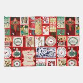 Weihnachtsblock-Illustrationsplätze Geschirrtuch (Horizontal)