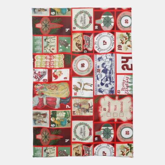 Weihnachtsblock-Illustrationsplätze Geschirrtuch (Vertikal)