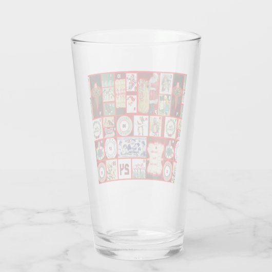 Weihnachtsblock-Illustrationsplätze Glas (Rückseite)
