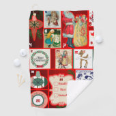 Weihnachtsblock-Illustrationsplätze Golfhandtuch (Insitu)