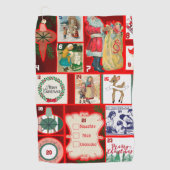 Weihnachtsblock-Illustrationsplätze Golfhandtuch (Vorderseite)