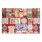 Weihnachtsblock-Illustrationsplätze Kissenbezug (Rückseite)