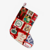 Weihnachtsblock-Illustrationsplätze Kleiner Weihnachtsstrumpf (Vorderansicht (hängend))